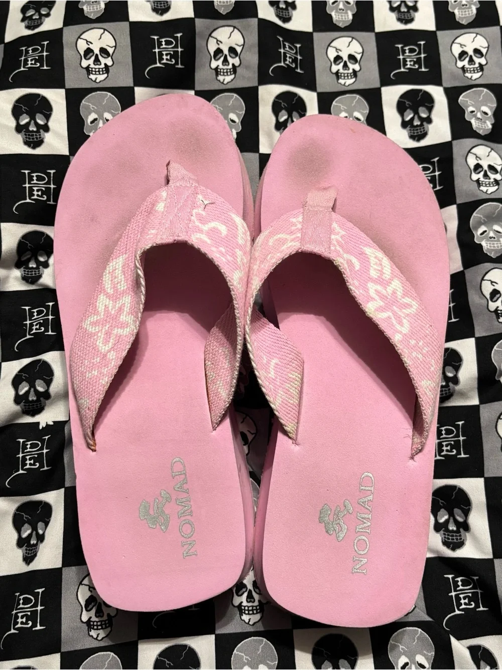 Y2K Nomad Pink Platform Flipflops